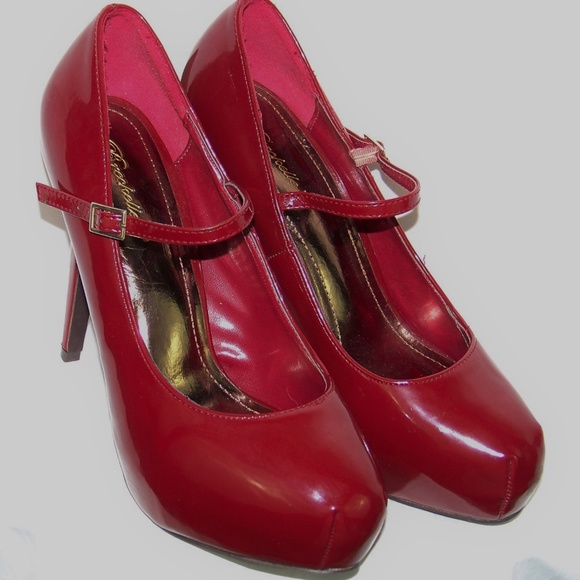 blood red high heels